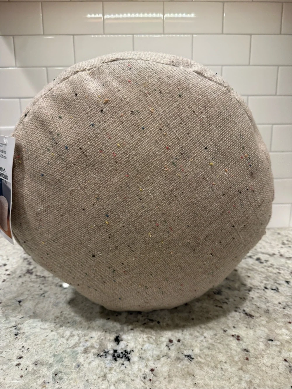 Speckled Pouf Ottoman Speckled Beige- Room Essentials™ - NWT